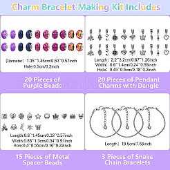 Наборы для самостоятельного изготовления браслетов из сплава и латуни в европейском стиле&nbsp;DIY-YW0010-66