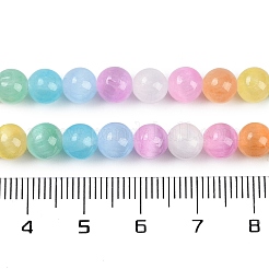 Brins de perles de sélénite naturelle couleur macaron&nbsp;X-G-F780-A01-01