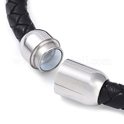 Круглые браслеты из натуральных бусин из говлита&nbsp;BJEW-A009-08P-02