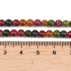 Бусины из натурального зеленого нефрита с имитацией турмалина&nbsp;G-B046-08D-4mm