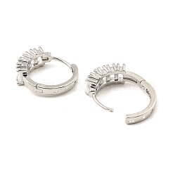Orecchini a cerchio in ottone con zirconi cubici&nbsp;EJEW-D078-29P
