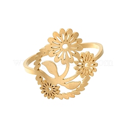 Кольца из нержавеющей стали 304 для женщин&nbsp;RJEW-S238-12