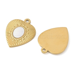 Подвески из натуральной белой ракушки из нержавеющей стали 304&nbsp;STAS-L288-06G-02