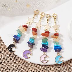 Decorazioni pendenti in smalto in lega di luna&nbsp;HJEW-JM01276