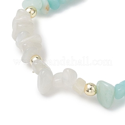 Браслеты из натуральных и синтетических бусин со смешанными драгоценными камнями для женщин&nbsp;BJEW-JB13107