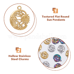 24 шт. подвески из нержавеющей стали 304 двух цветов&nbsp;STAS-DC0013-17