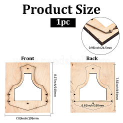 Rechteckige Stanzform aus Holz und Kohlenstoffstahl für die Verpackung von Brillen aus Leder&nbsp;DIY-WH20055-016A
