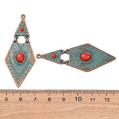 Сплав в тибетском стиле с большими акриловыми подвесками&nbsp;PALLOY-F319-05A-R