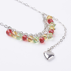 Collane ciondolo in ottone&nbsp;NJEW-JN02049-04