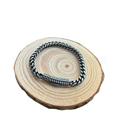 Pulseras vintage de cadena de trigo de acero inoxidable 304 para hombre y mujer.&nbsp;WGBB540-01