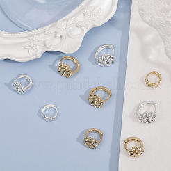 12 шт. 6-х стилевые латунные серьги-кольца&nbsp;KK-CA0002-45