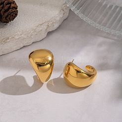 Серьги-гвоздики из нержавеющей стали 304 в форме буквы С&nbsp;ZM3984