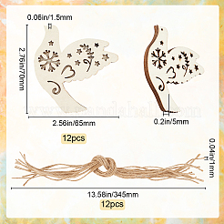 Украшения из деревянных подвесок своими руками&nbsp;WOOD-WH20007-02C