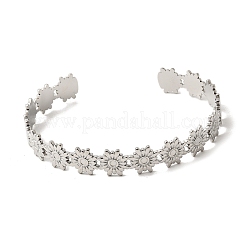 201 браслет-манжета из нержавеющей стали для женщин&nbsp;BJEW-Z162-02P