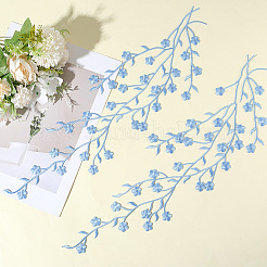 Полиэстер цветок вышивка нитью приклеивание/пришивание заплаток&nbsp;PATC-WH20017-19A