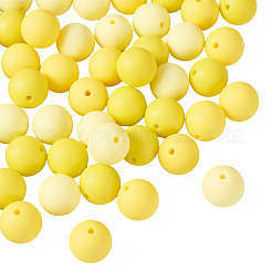 45 perles focales rondes en silicone de 3 couleurs&nbsp;SIL-TAD0001-01D
