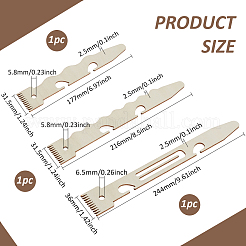 1 набор деревянных гобеленовых плетеных гребней&nbsp;DIY-FG0007-01