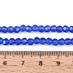 Chapelets de perles en verre transparent électrolytique&nbsp;X-EGLA-A035-T4mm-L21