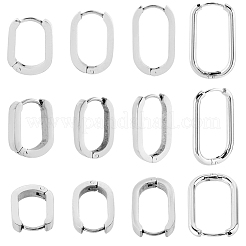8 пара серег-колец Huggie Hoop из нержавеющей стали 304&nbsp;EJEW-SC0001-76P