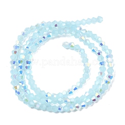 Fili di perline di vetro opaco placcate color ab&nbsp;GLAA-G127-02E