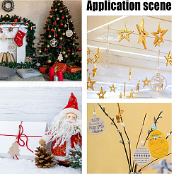 2 комплект из 2 деревянных подвесок в рождественском стиле&nbsp;HJEW-GF0001-39A