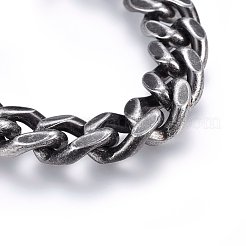 Bracciali con catene a maglie in acciaio inox 304&nbsp;BJEW-E346-05AS