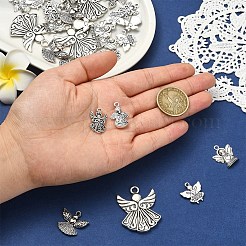30 pz 6 stili pendenti in lega di stile tibetano&nbsp;TIBEP-YW0012-41