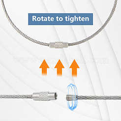 30 porte-clés en fil d'acier inoxydable&nbsp;FIND-DC0008-22
