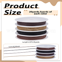 20 ярд двухцветных экологически чистых вощеных хлопковых ниток&nbsp;YC-LP0001-02
