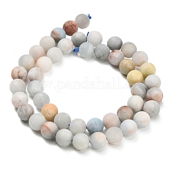 Natürliche Aquamarin Perlen Stränge&nbsp;G-P626-6mm-03