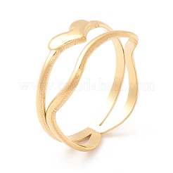 Ионное покрытие (IP) манжетное кольцо из нержавеющей стали 304&nbsp;RJEW-F121-01G