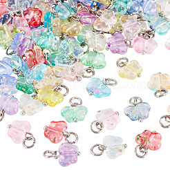 100шт 10 стиля прозрачные акриловые подвески&nbsp;PALLOY-TAC0229