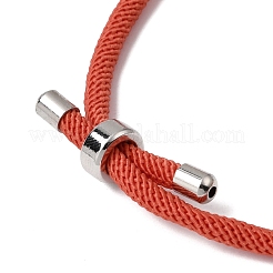 Pulsera redonda de cordón de nailon Milano con cierre deslizante&nbsp;BJEW-L722-01P-11