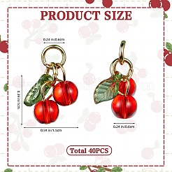 40шт подвески из стекла и акрила из бисера&nbsp;FIND-SZ0003-73