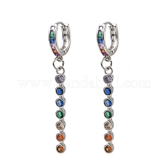 Orecchini pendenti a cerchio in ottone con pavé di zirconi cubici&nbsp;KK-CBAD9DF-02P-B
