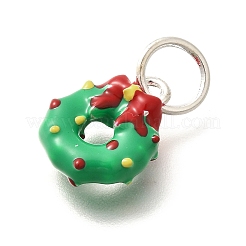 Breloques en laiton émaillé sur le thème de Noël&nbsp;KK-R212-15F-P