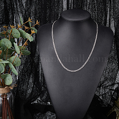 Collier chaîne cubaine en acier inoxydable 304 (1 pièce) pour homme et femme&nbsp;NJEW-BM0001-08E