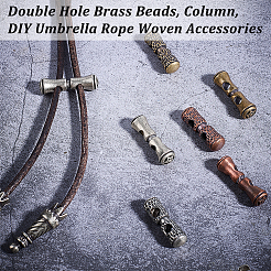 6 шт. 6 стиля латунных бусин с двойным отверстием&nbsp;KK-OC0001-61