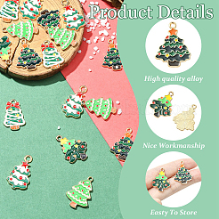 20 pendentifs en alliage émaillé sur le thème de Noël&nbsp;ENAM-YW0006-79