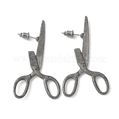 Серьги-гвоздики из сплава в форме ножниц для унисекс&nbsp;EJEW-V006-07