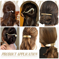 6 Stück 6 Stile Legierungsbeschichtung Haarspangen & Haarspange&nbsp;PHAR-WR0001-02