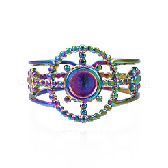 Anillo de puño de acero inoxidable 304 con revestimiento iónico (IP)&nbsp;RJEW-S405-143