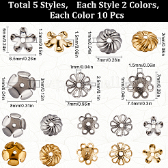 100 шт. 10 колпачка из нержавеющей стали 304&nbsp;STAS-SC0007-92