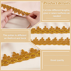 Ruban de dentelle tressée en polyester&nbsp;SENE-WH0003-35B