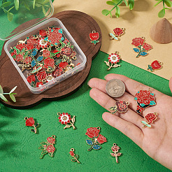 Colgantes de esmalte de aleación 48pcs 12 estilos&nbsp;ENAM-TA0004-12