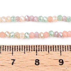 Стеклянные бусины с гальваническим покрытием &nbsp;GLAA-T023-A16-03