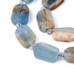 Нити из натурального голубого кальцита&nbsp;G-C098-A33-01