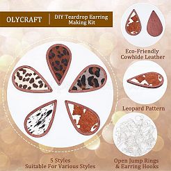 Kit de fabrication de boucles d'oreilles en forme de larme&nbsp;DIY-OC0009-80