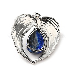 Natürliche Lapislazuli-Tropfenanhänger&nbsp;KK-K331-02P-10