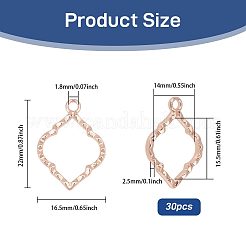 Pendentifs de lunette ouverte en alliage&nbsp;FIND-WH0111-887RG